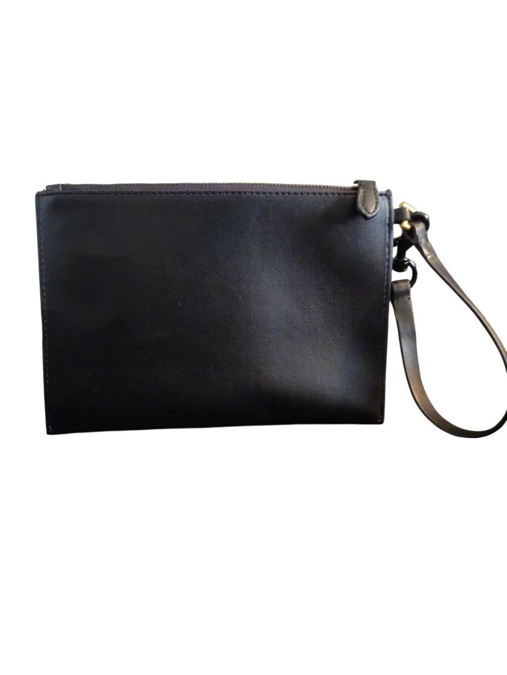 Rebecca Minkoff Black Vegan Leather Zip-top Wristlet